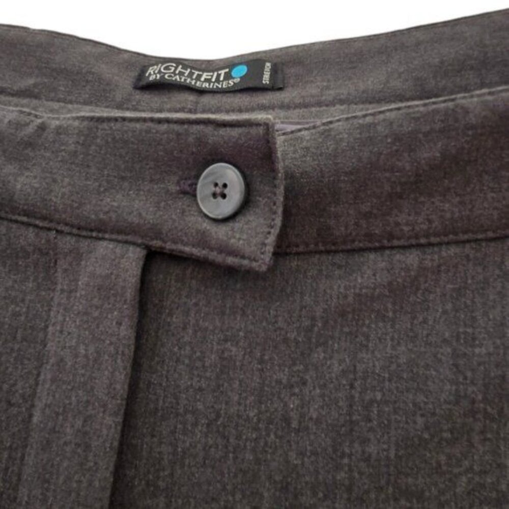 RightFit By Catherines Stretch Charcoal Gray Pants 34WP Womens Petite - Picture 3 of 5
